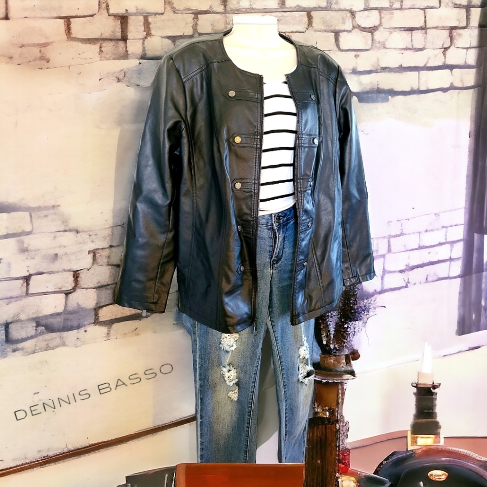 Dennis basso lightweight retro jacket women's size 1x